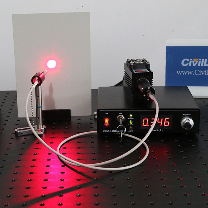 Red 섬유 결합 레이저 660nm 200mW 반도체 레이저 조정 가능한 출력 전력